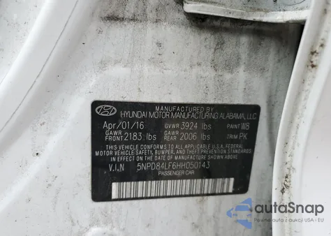 2017 Hyundai Elantra Se from USA, damaged, VIN 5NPD84LF6HH050143